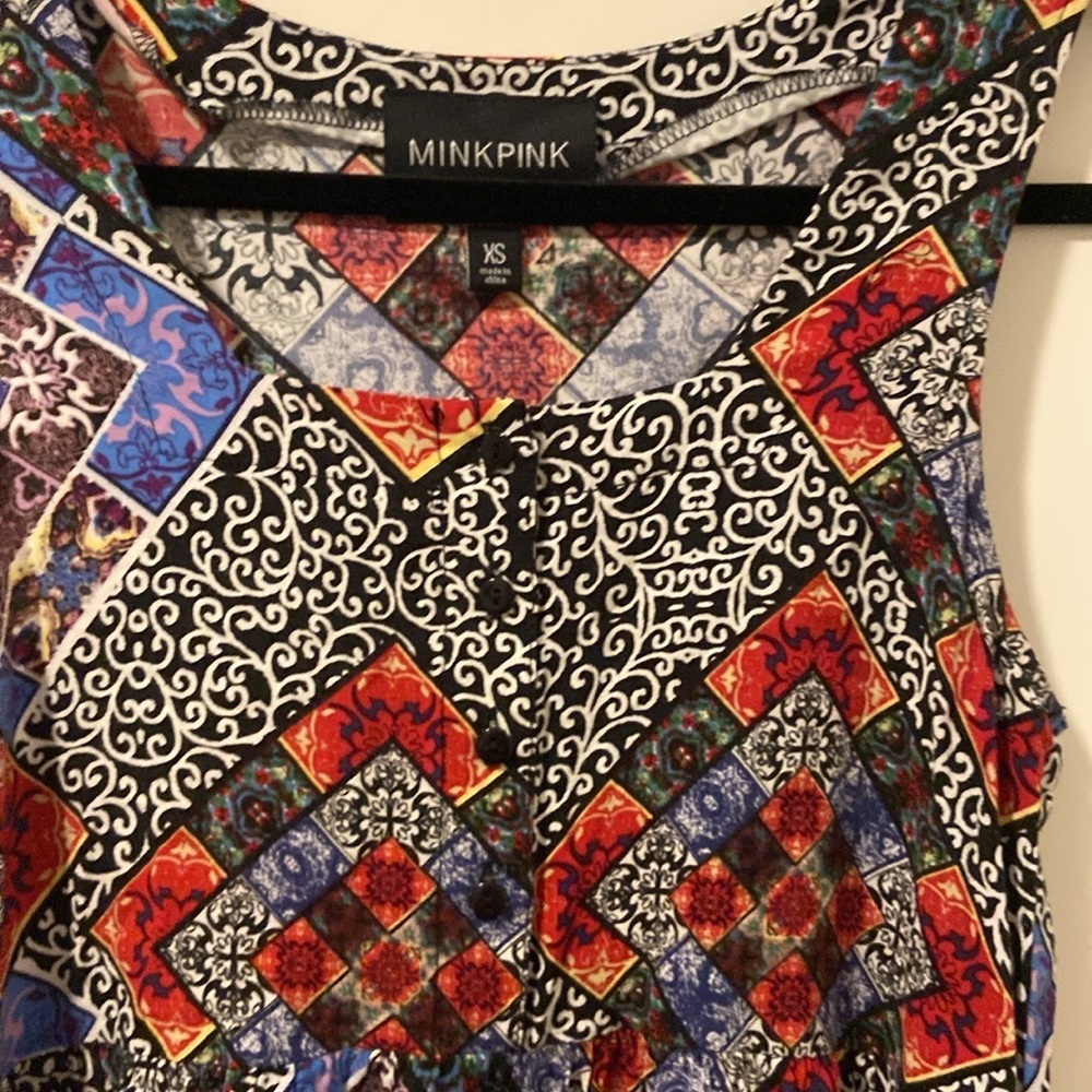 Minkpink empire waist dress with buttons up top - Picture 2 of 5